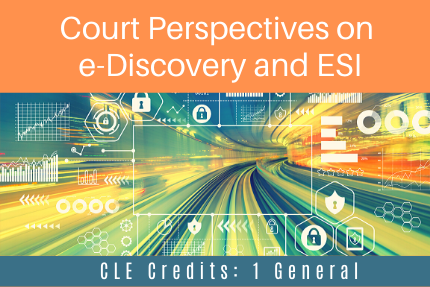 Court Perspectives on e-Discovery and ESI CLE