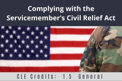 Complying with the service members CLE