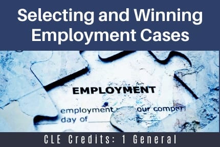 Selecting and Winning Employment Cases CLE